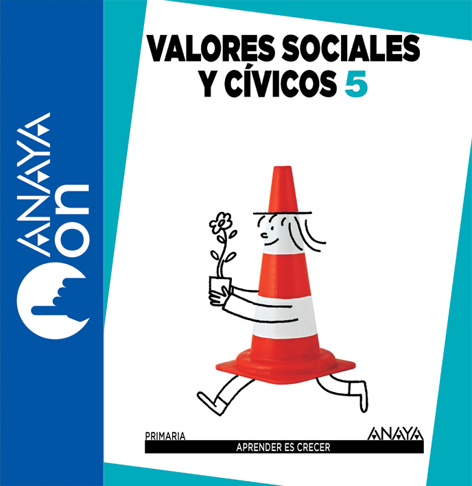 Book cover Valores Sociales y Cívicos 5º Pellicer ANAYA ON