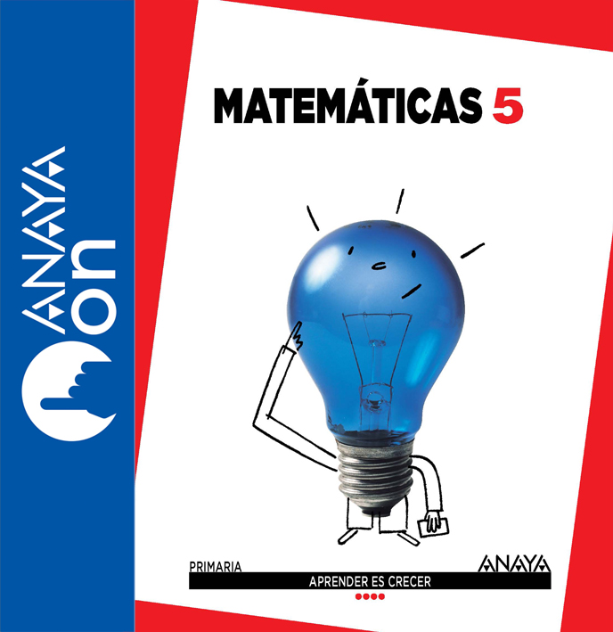 Book cover Matematicas 5º ANAYA ON