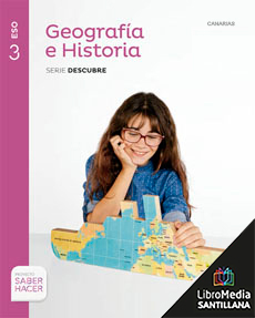 Book cover LM PLAT Alumno Geografía e Historia Descubre 3 ESO Saber Hacer Canarias ED 5.0