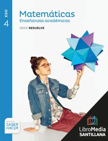 Book cover LM PLAT Alumno Matemáticas Enseñanzas académicas Resuelve 4 ESO Saber Hacer ED 5.0