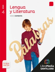 Book cover LM PLAT Alumno Lengua y Literatura Comenta 4 ESO Saber Hacer Canarias ED 5.0