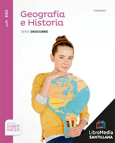 Book cover LM PLAT Alumno Geografía e Historia Descubre 1 ESO Saber Hacer Canarias ED 5.0