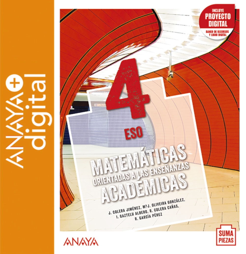 Portada del Libro Matemáticas orientadas a las Enseñanzas Académicas 4. ESO