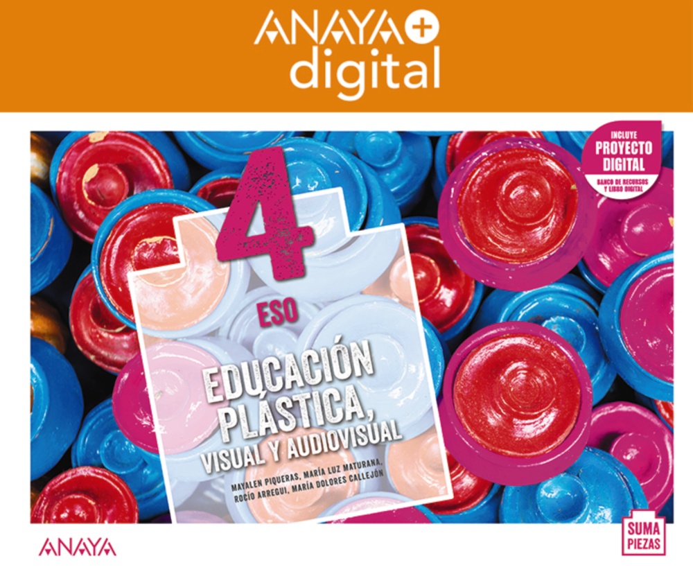 Portada del Libro Educación Plástica, Visual y Audiovisual 4º ESO (Fungible)