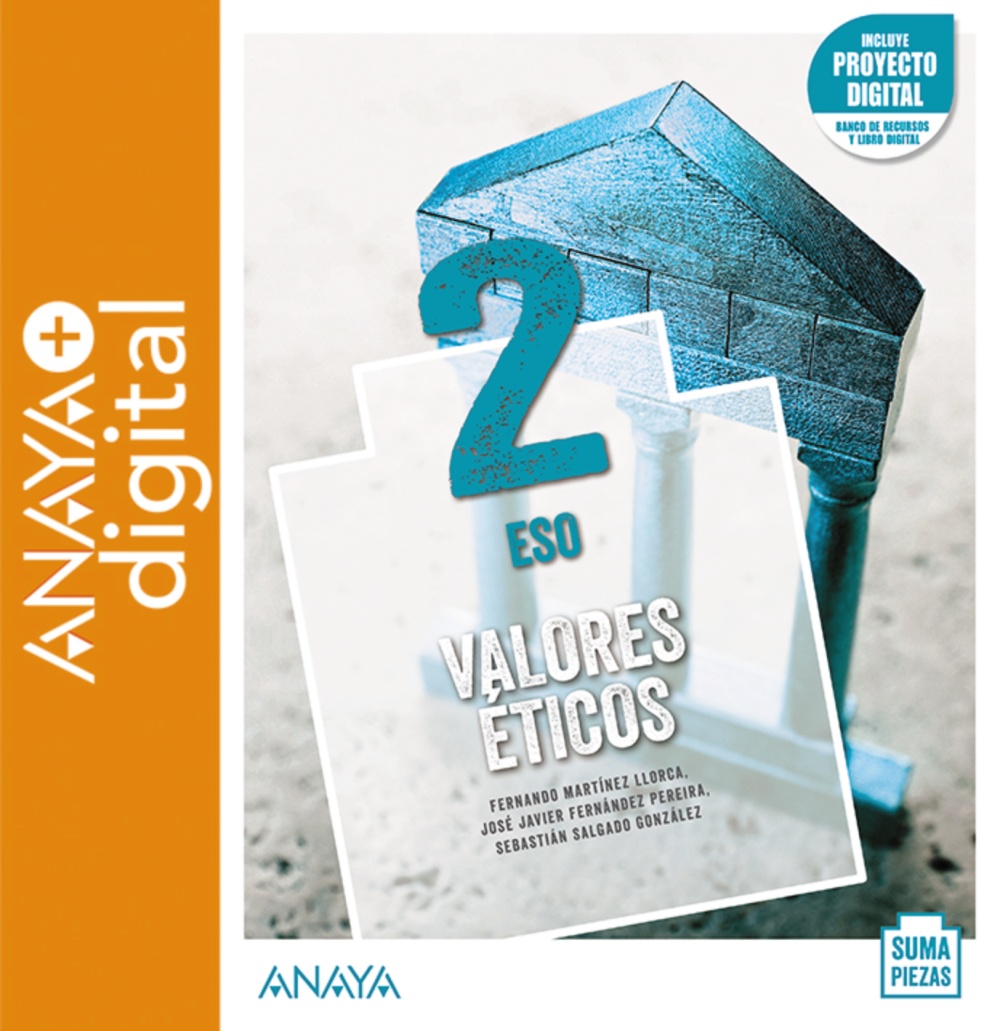 Portada del Libro Valores Éticos 2. ESO.