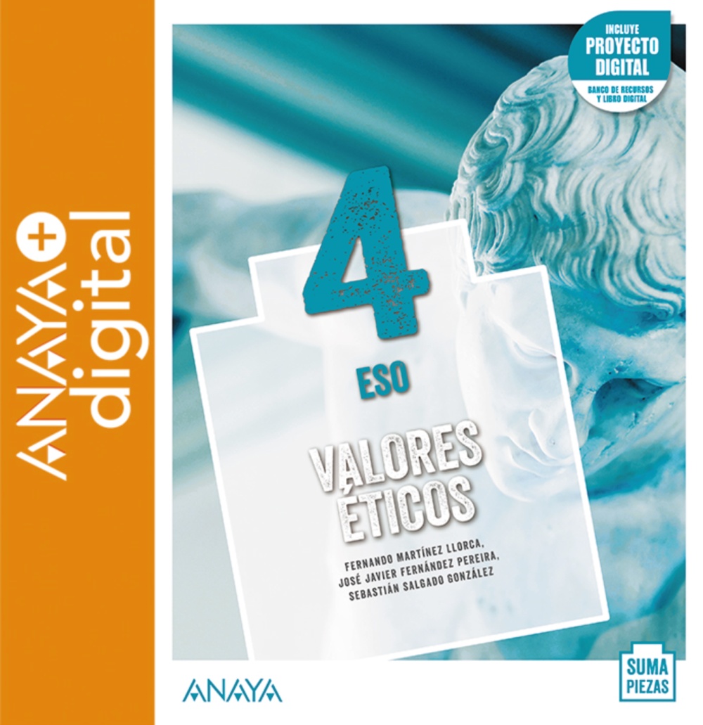 Portada del Libro Valores Éticos 4. ESO.