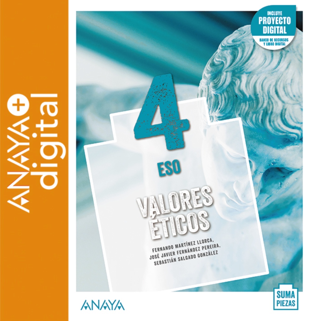 Portada del Libro Valores Éticos 4. ESO.