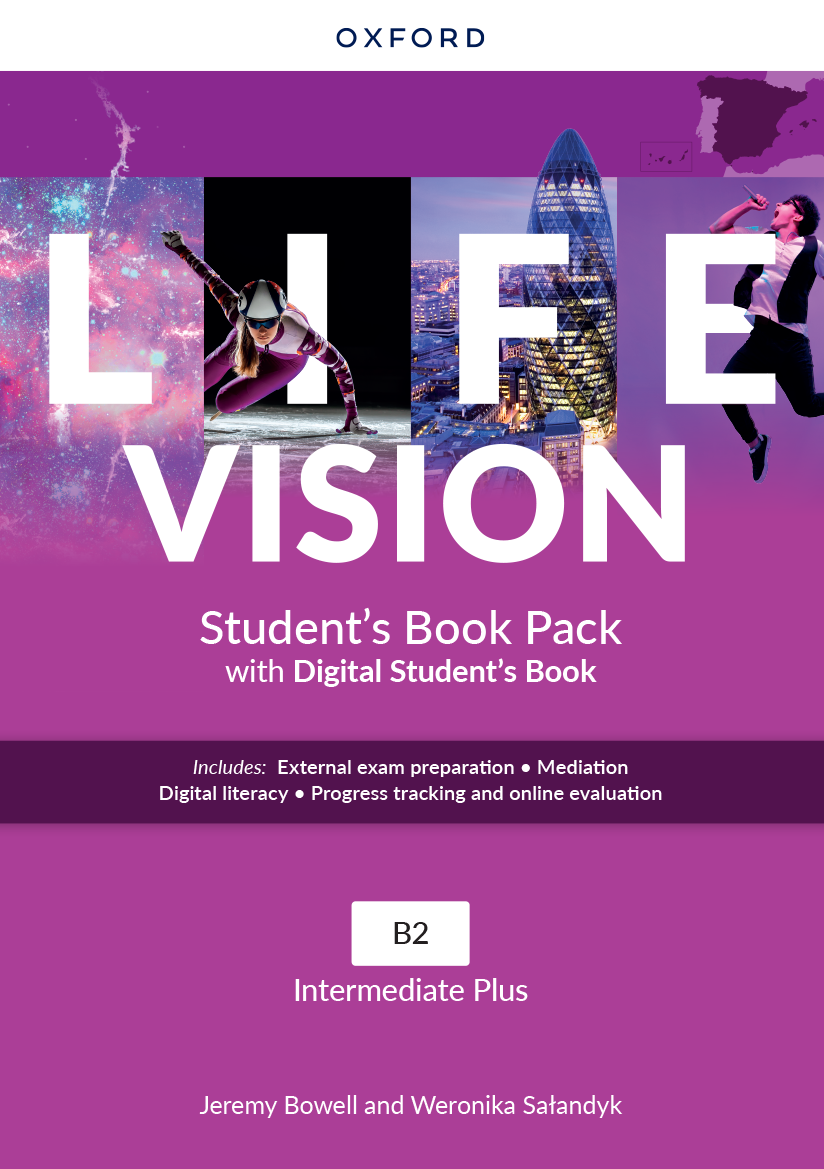 Book cover Life Vision Intermediate Plus Digital SB + Test generator