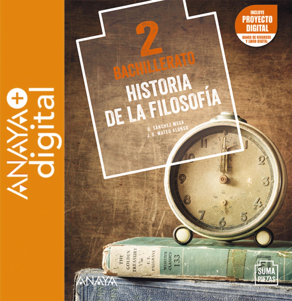 Portada del Libro Historia de la Filosofía 2. Bachillerato.