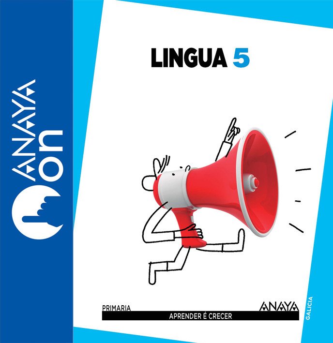 Book cover Lingua 5 Galicia ANAYA ON