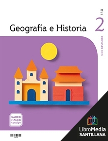 Book cover LM PLAT Alumno Geografía e Historia Descubre 2 ESO Región de Murcia Saber Hacer Contigo