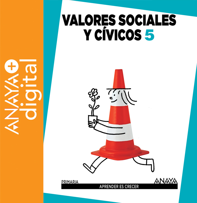 Book cover Valores Sociales y Cívicos 5º MEC Pellicer ANAYA + Digital