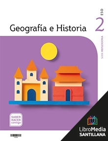 Book cover LM PLAT Alumno Geografía e Historia Reflexiona 2 ESO Navarra Saber Hacer Contigo