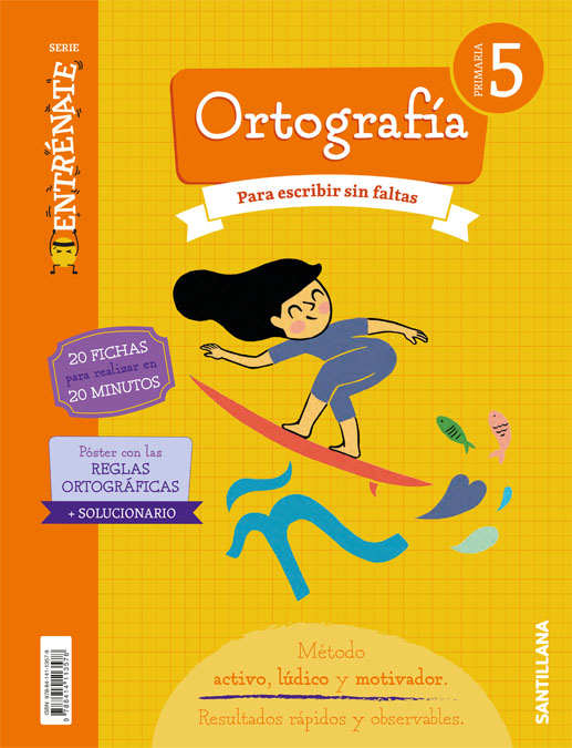 Book cover LDB PLAT Alumno Cdrn. Ortografía 5PRI Entrénate