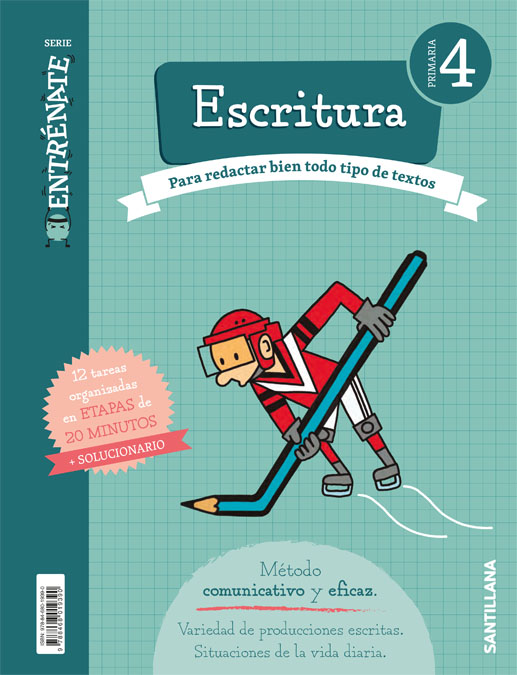 Book cover LDB PLAT Alumno Cdrn. Escritura 4PRI Entrénate