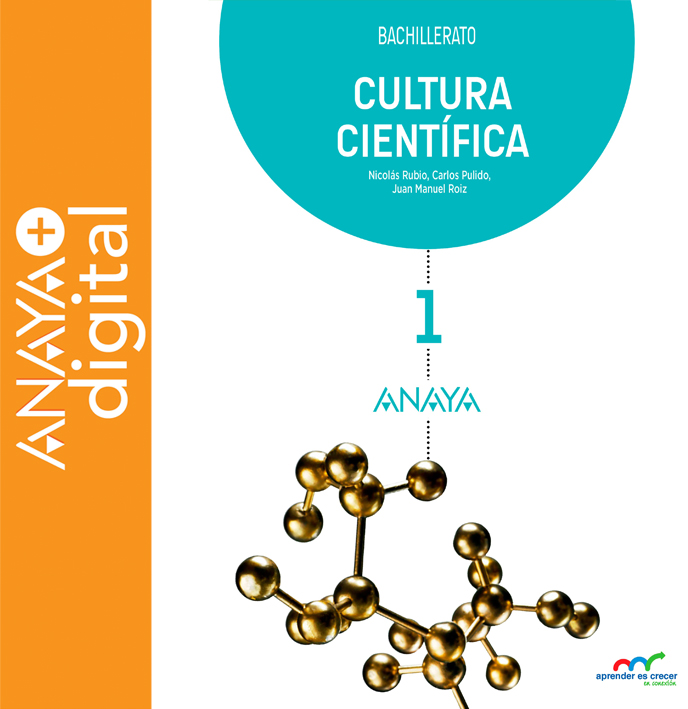 Portada del Libro Cultura Científica  1. Bachillerato. Anaya + Digital