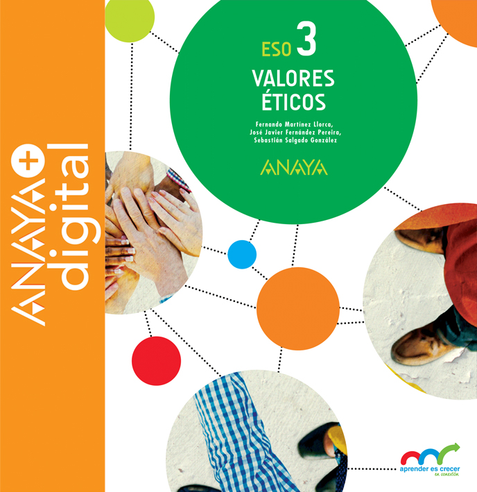 Portada del Libro Valores Éticos 3. ESO. Anaya + Digital