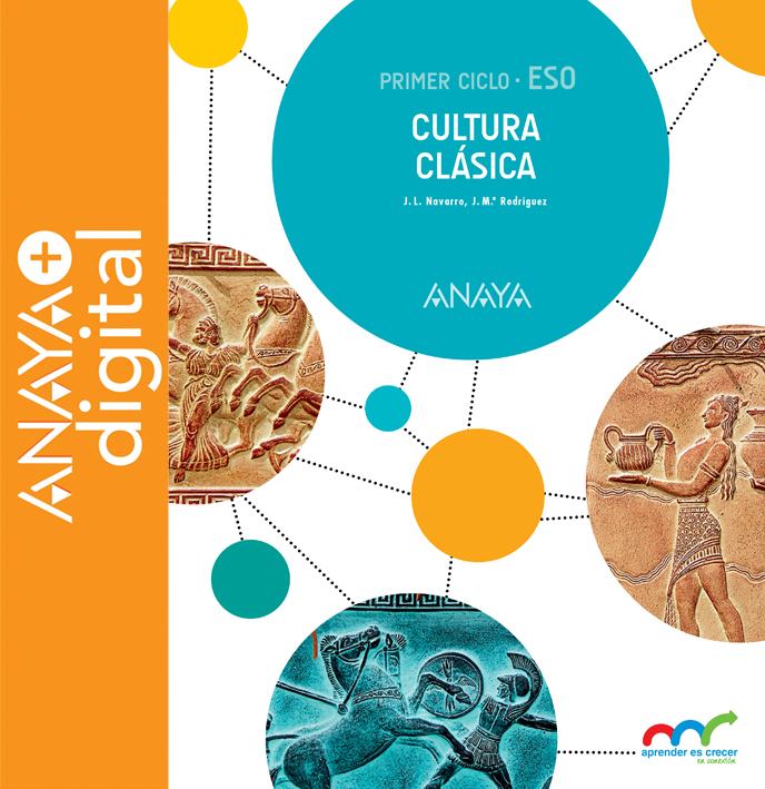 Portada del Libro Cultura Clásica Primer Ciclo ESO. Anaya + Digital