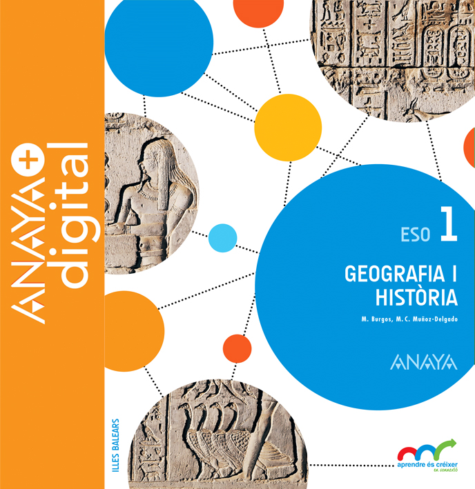 Portada del llibre Geografia i Història 1. ESO. Anaya + Digital