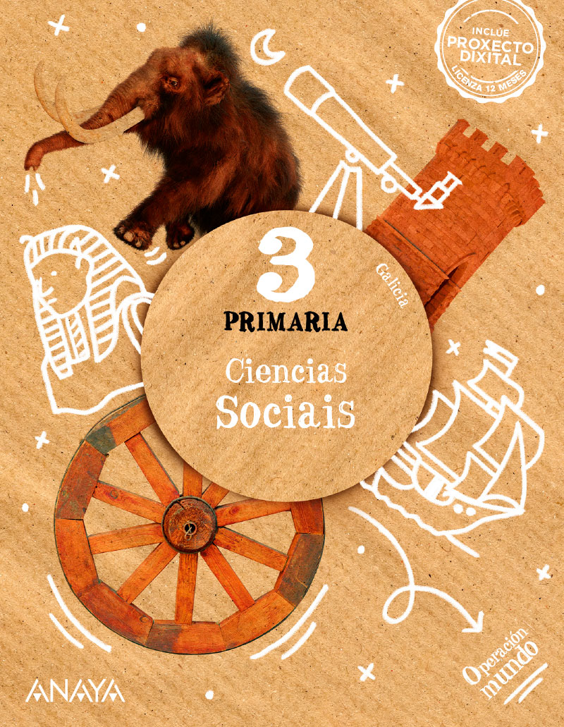 Portada do Libro Ciencias Sociais 3. Primaria