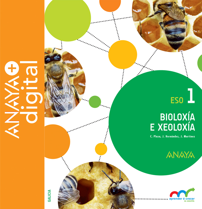 Portada do Libro Bioloxía e Xeoloxía 1. ESO. Anaya + Digital