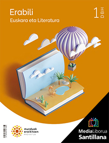 Book cover LM PLAT Ikaslea Euskara eta Literatura 1 DBH Munduak eraikitzen Zubia