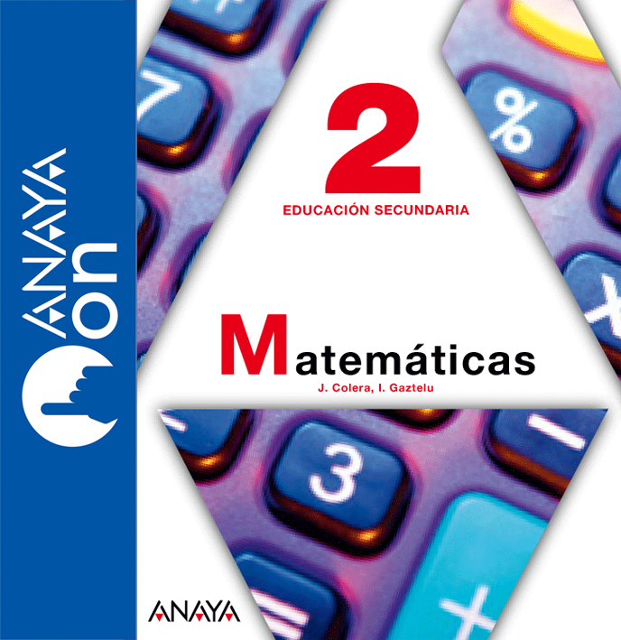 Book cover Matemáticas 2 ESO. Anaya ON