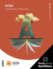 Book cover LDB PLAT Ikaslea Euskara eta Literatura 1 BTO Munduak eraikitzen Zubia