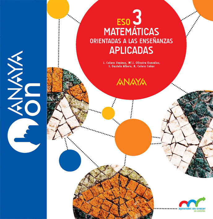 Book cover Matemáticas 3º ESO Aplicadas ANAYA ON