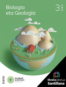 Book cover LM PLAT Irakaslea Biologia eta Geologia 3 DBH Munduak eraikitzen Zubia