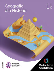 Book cover LM PLAT Ikaslea Geografia eta Historia 1 DBH Munduak eraikitzen Zubia