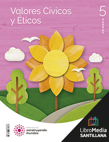 Book cover LDB PLAT Alumno Educación en Valores Cívicos y Éticos 5 Primaria Construyendo mundos