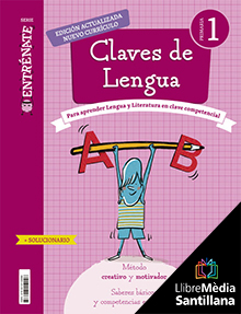 Book cover LM PLAT Alumno Claves de Lengua Entrenate 1 Primaria Construyendo Mundos Grup