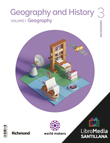 Book cover LM PLAT Student Geography and History 3 ESO World Makers Clil