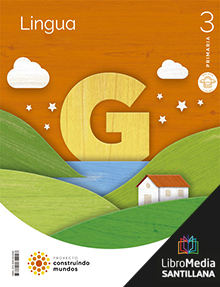 Book cover LM PLAT Alumno Lingua 3 Primaria Construindo mundos Obradoiro