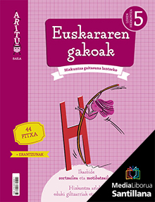 Book cover LDB PLAT Ikaslea Euskararen gakoak Aritu 5 Lehen Hezkuntza Zubia