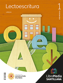 Book cover LM PLAT Alumno Lingua Lectoescritura 1 Primaria Construindo mundos Obradoiro