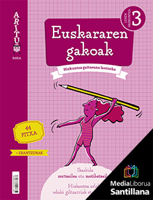 Book cover LDB PLAT Ikaslea Euskararen gakoak Aritu 3 Lehen Hezkuntza Zubia