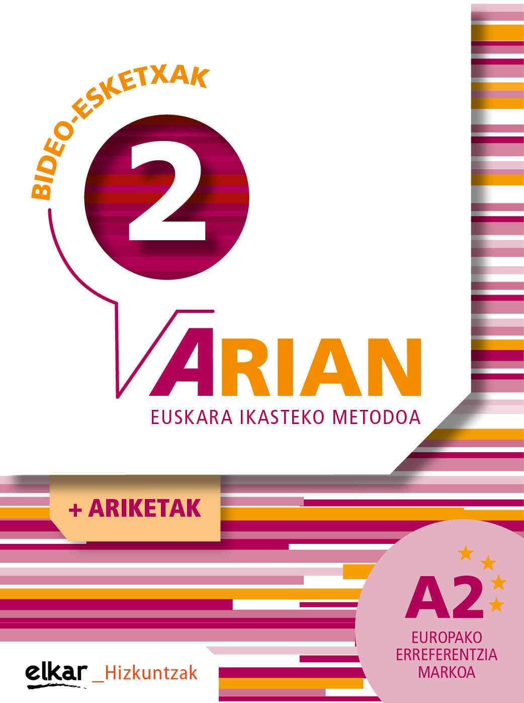 Book cover ARIAN A2 bideo-esketxak eta ariketak