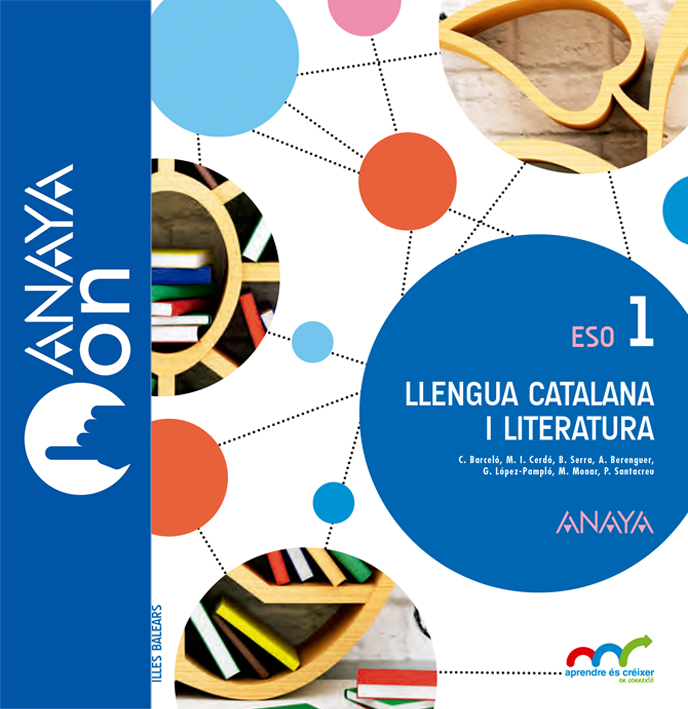 Book cover Llengua Catalana i Literatura 1º ESO Baleares ANAYA ON