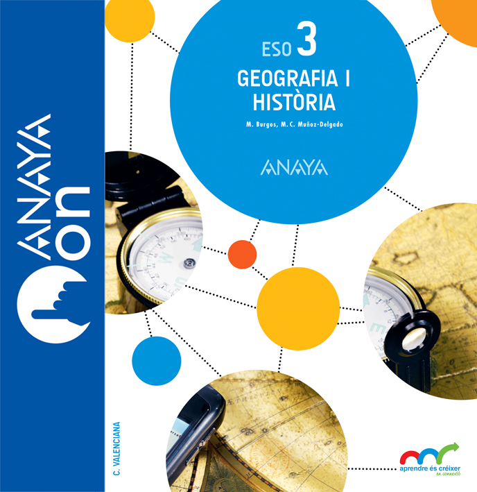 Book cover Geografia i Historia 3º ESO Valencia ANAYA ON