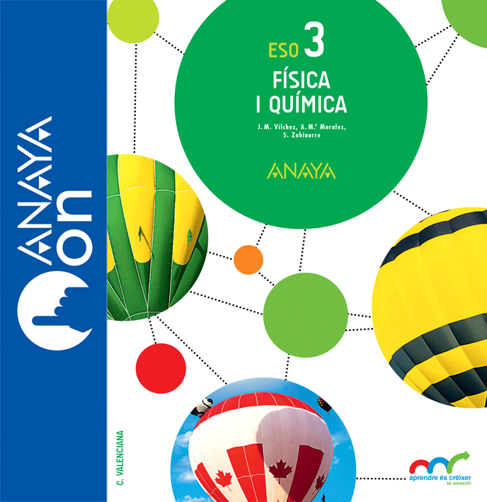 Book cover Fisica i Quimica 3º ESO Valencia ANAYA ON