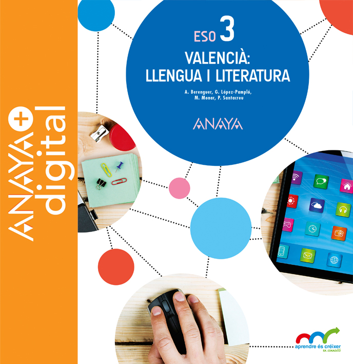 Portada del llibre Llengua i Literatura 3. ESO. Anaya + Digital