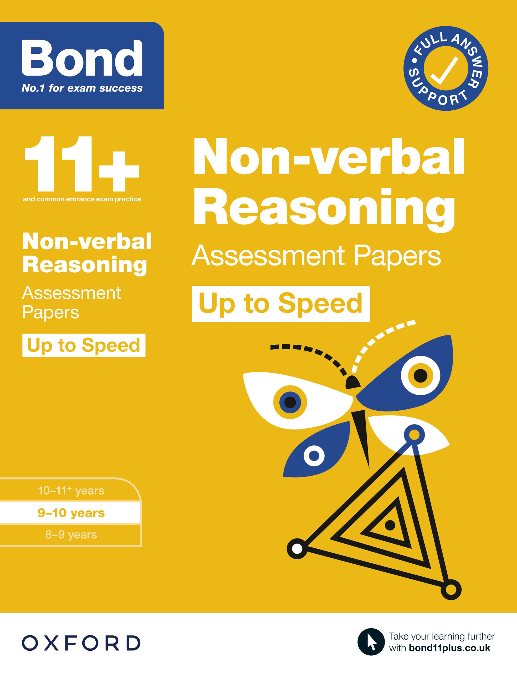 Book cover Non-verbal Reasoning Assessment Papers Up to Speed. 9-10 years.