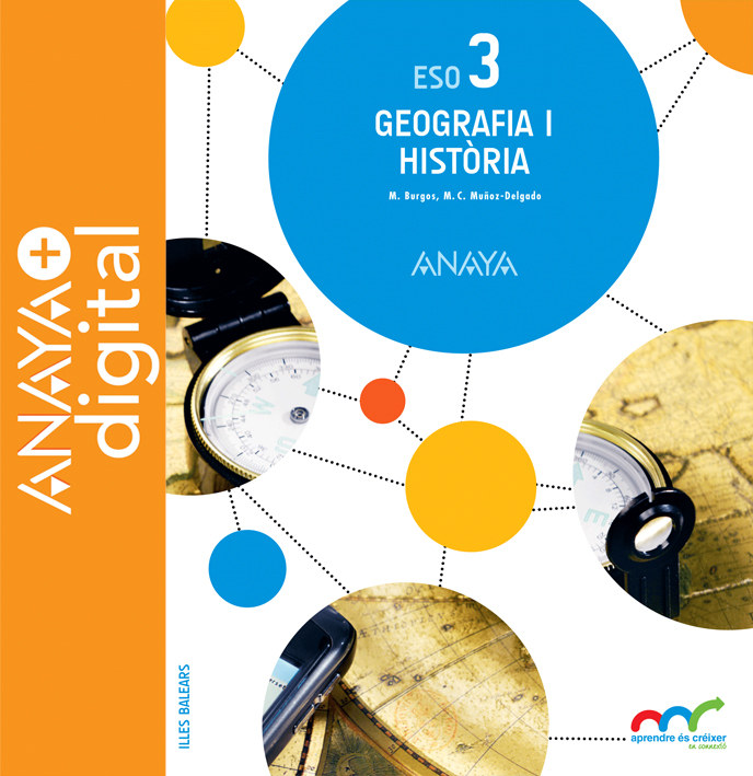 Portada del llibre Geografia i Història 3. ESO. Anaya + Digital