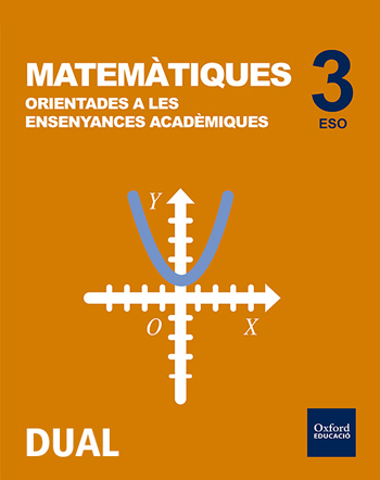 Book cover Matemàtiques orientades a les ensenyances acadèmiques 3r ESO DUAL