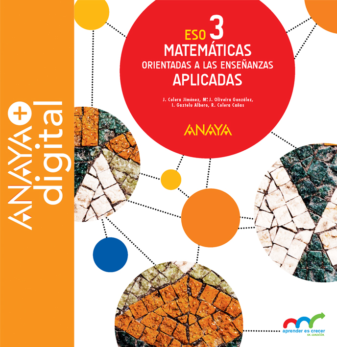 Portada del Libro Matemáticas orientadas a las Enseñanzas Aplicadas 3. ESO. Anaya + Digital