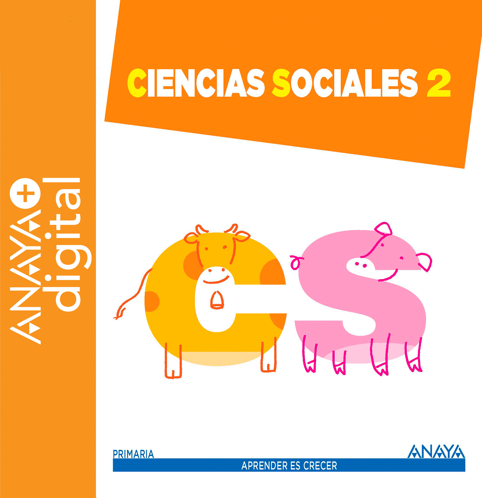 Portada del Libro Ciencias Sociales 2. Primaria.  Anaya + Digital