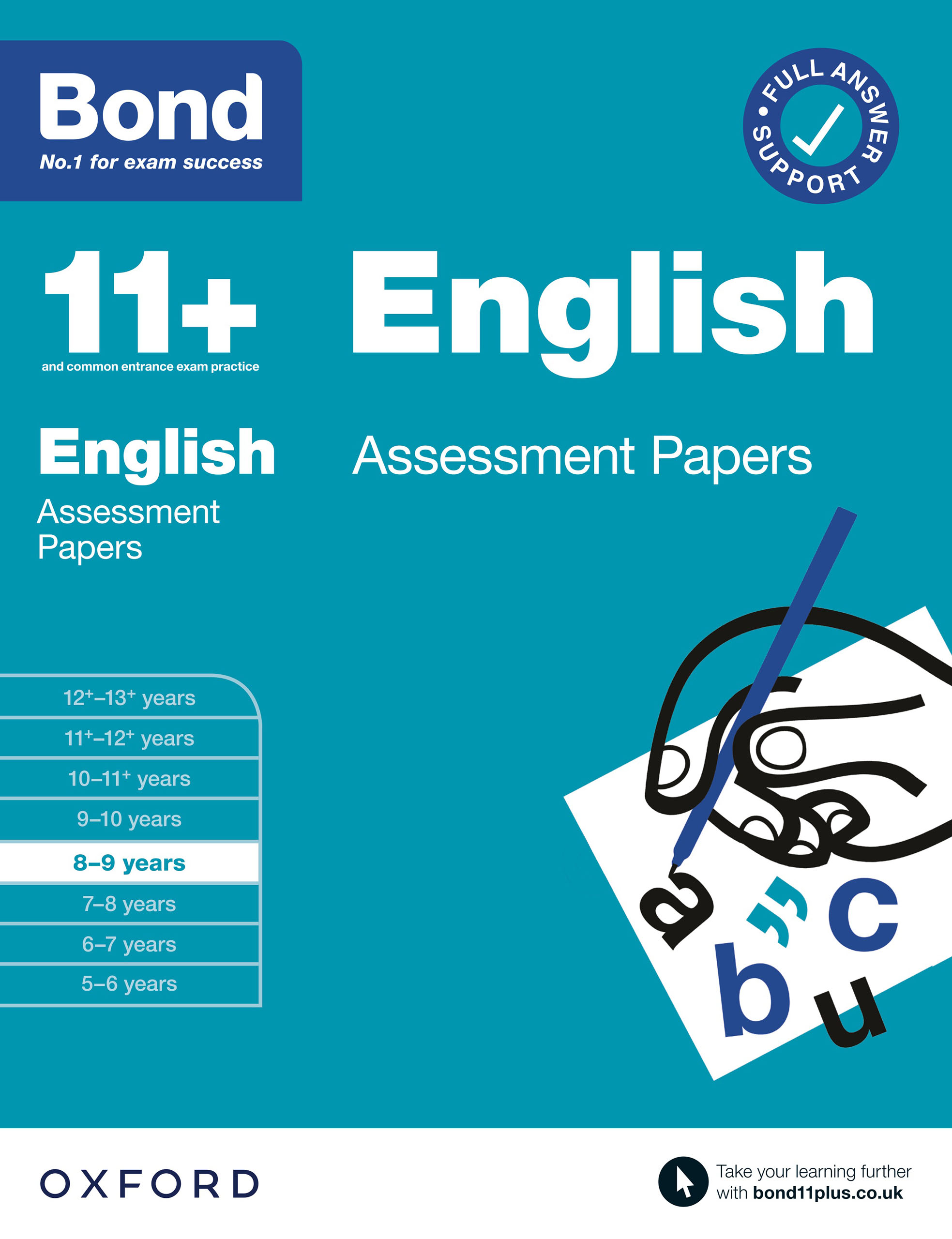 Book cover 11+ English Assessment Papers. Book 8-9 years