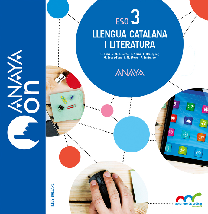 Book cover Llengua catalana i literatura 3º ESO BALEARES Anaya On